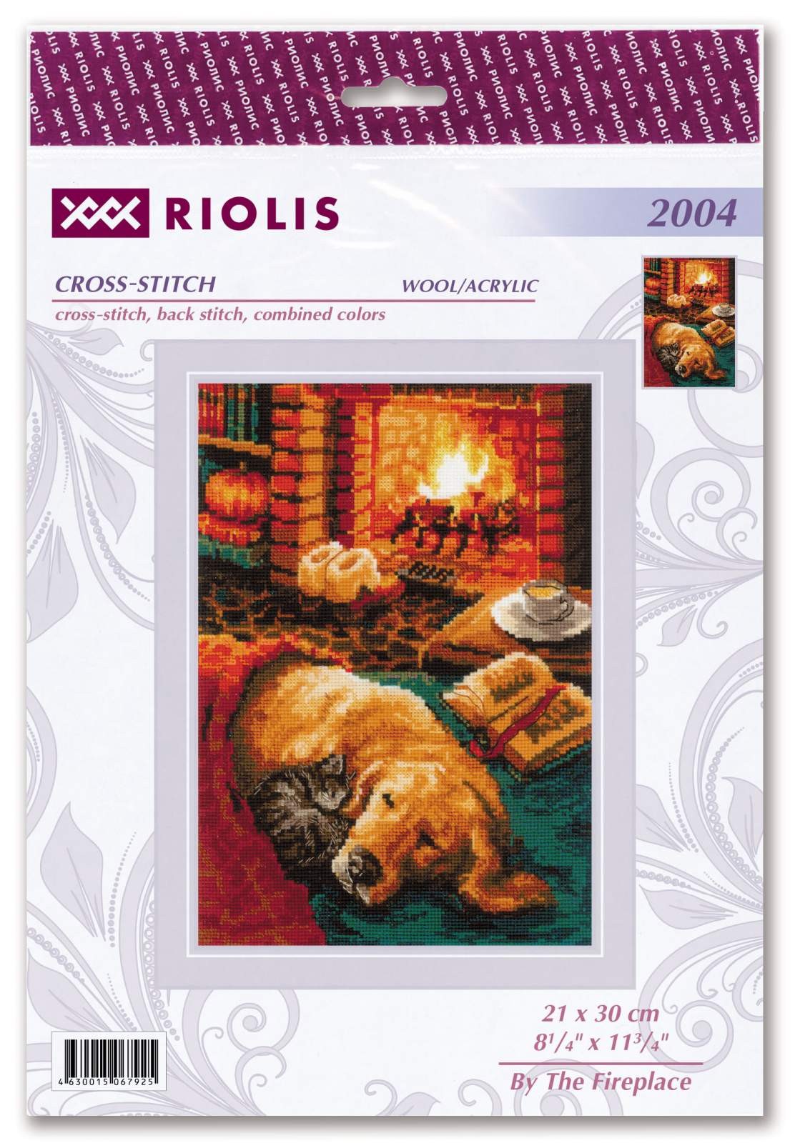 By The Fireplace. Cross Stitch kit by RIOLIS Ref. no.: 2004