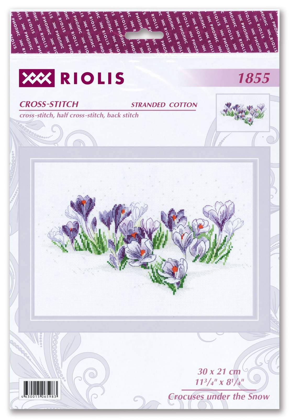 Crocuses under the Snow cross stitch kit by RIOLIS Ref. no.: 1855
