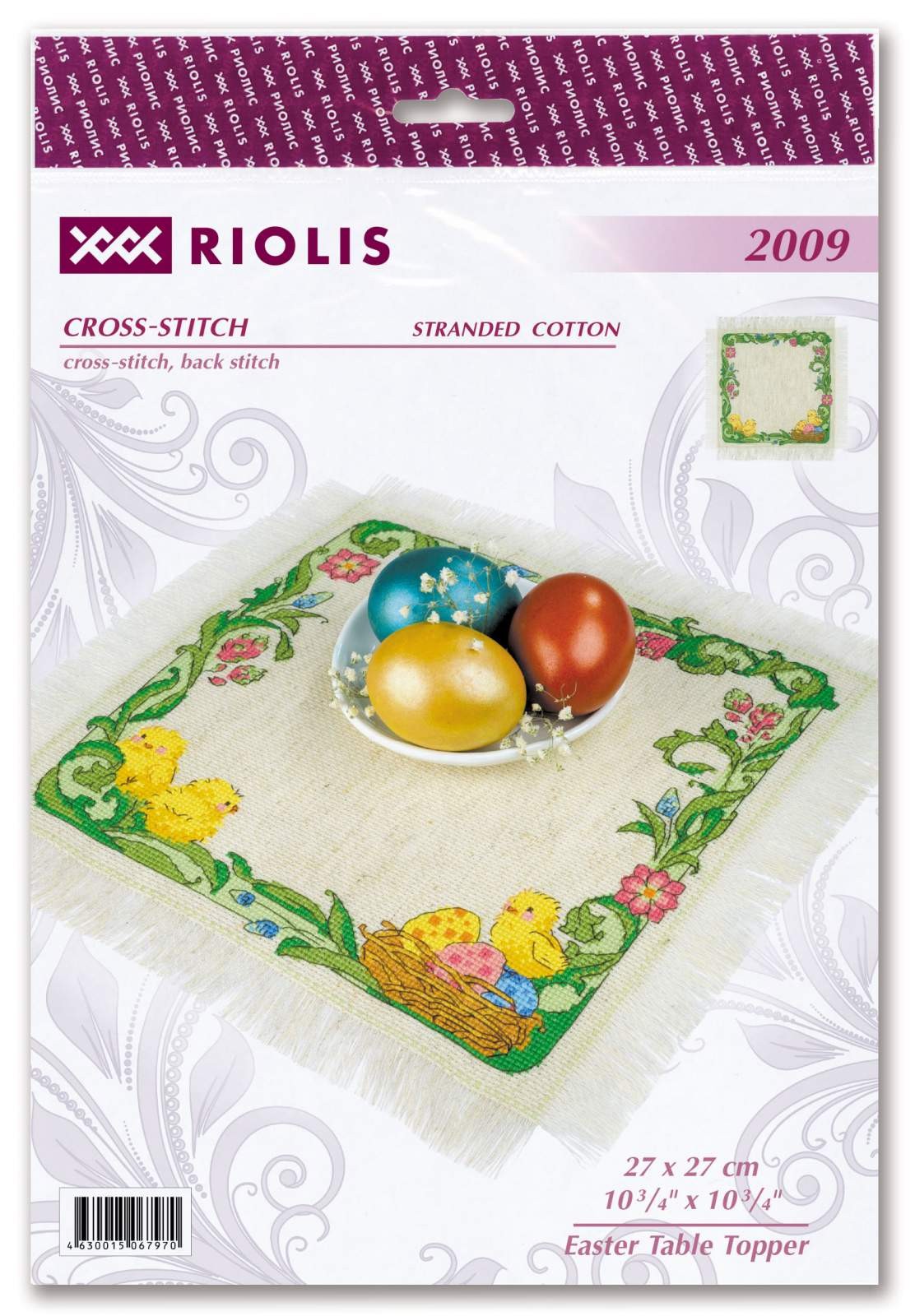 Easter Table Topper. Cross Stitch kit by RIOLIS Ref. no.: 2009