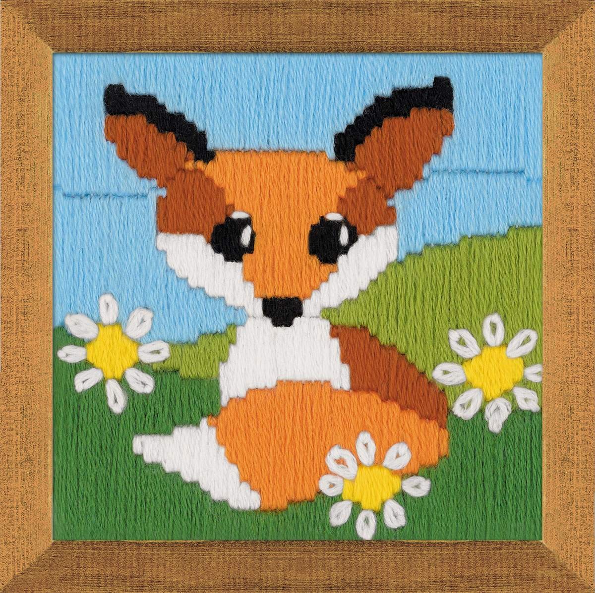 Fox In Daisies satin stitch kit by RIOLIS Ref. no.: 1714