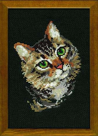 Grey Cat - Cross Stitch Kit from RIOLIS Ref. no.:766