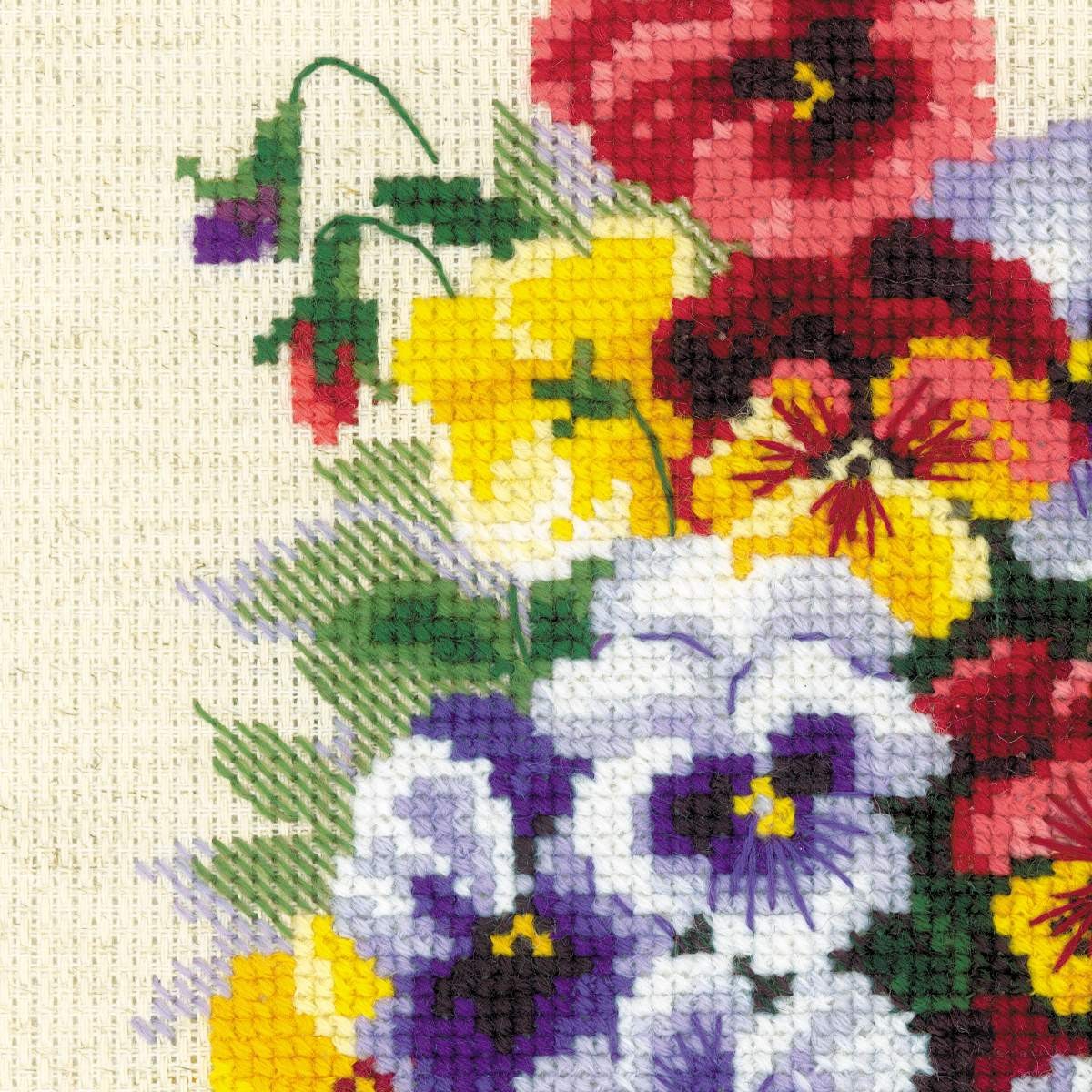 Pansy Medley - Cross Stitch Kit from RIOLIS Ref. no.:1516