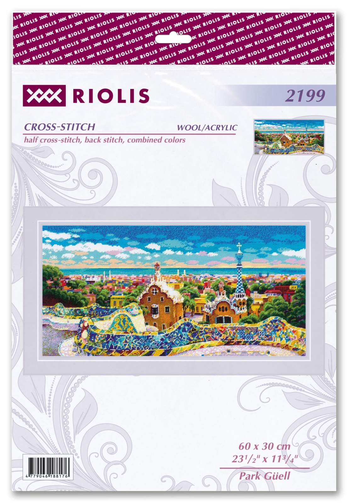 Park Güell. Cross Stitch kit by RIOLIS Ref. no.: 2199