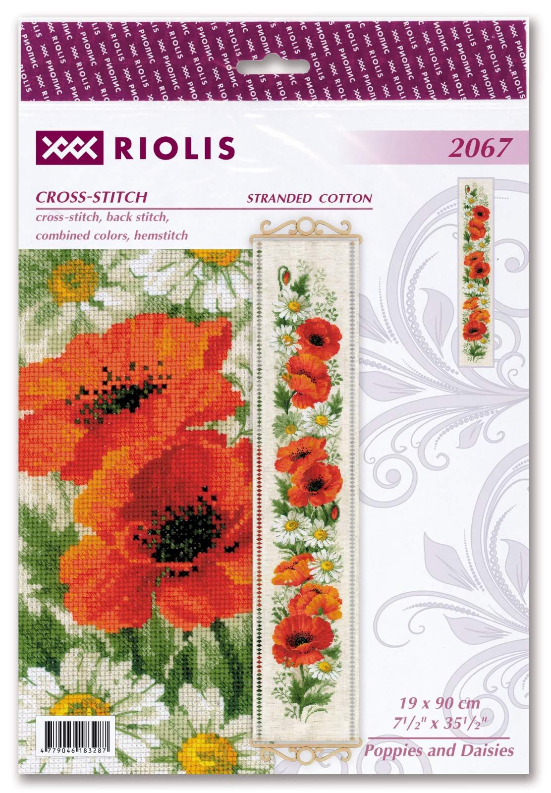 Poppies and Daisies. Cross Stitch kit by RIOLIS Ref. no.: 2067