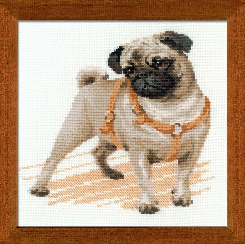 Pug Dog - Cross Stitch Kit from RIOLIS Ref. no.:1176