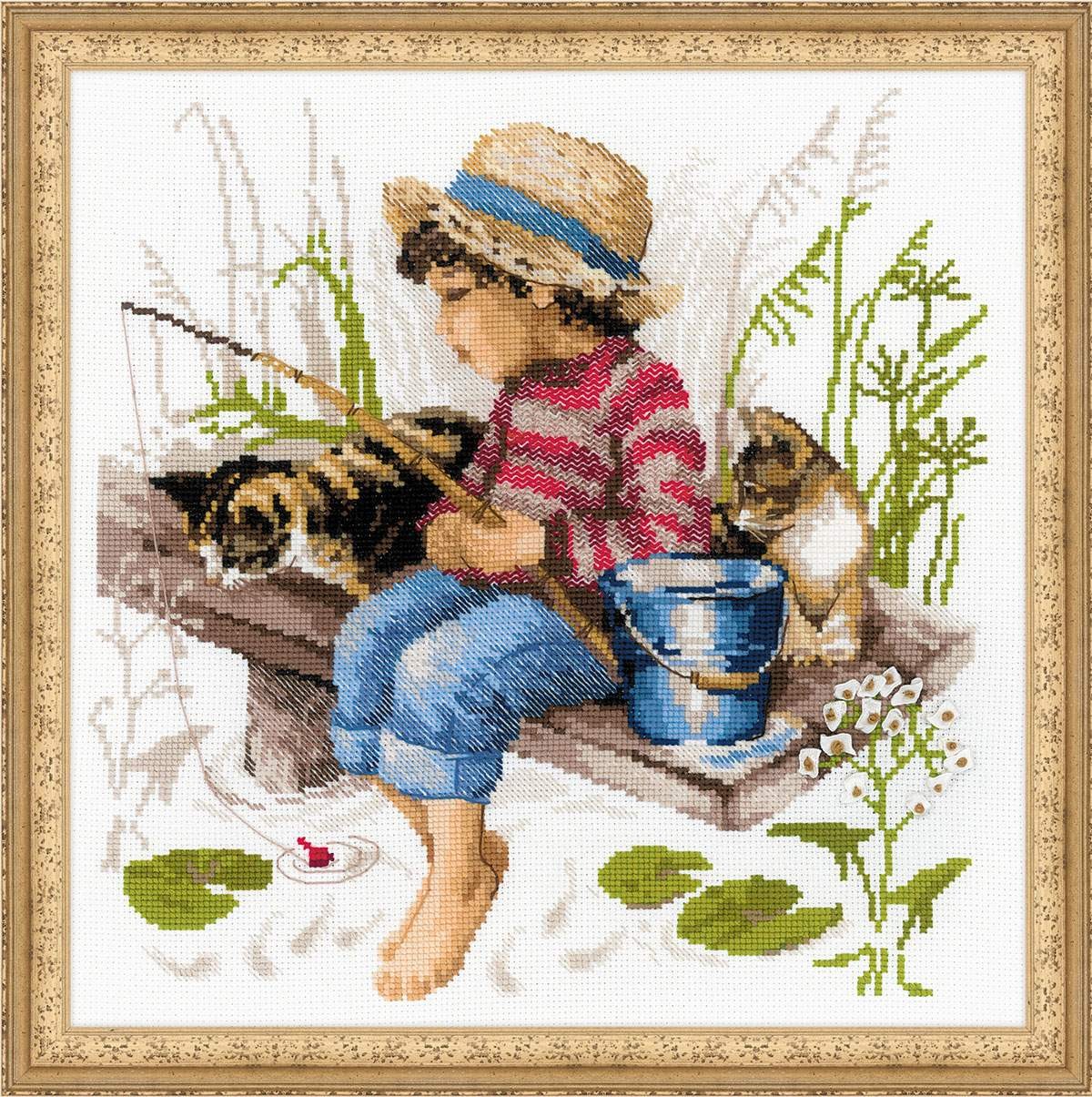 RIOLIS – Create It Yourself – Siuvinėjimo rinkinys „Pažvejokim!“ 1470 (30x30 cm)