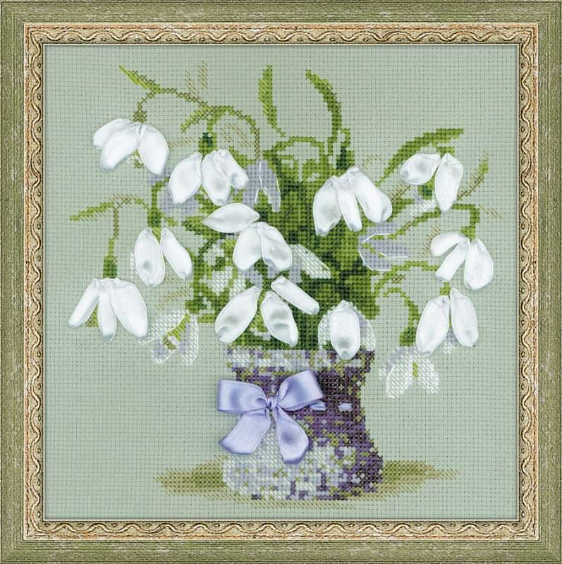 Snowdrops - Cross Stitch Kit from RIOLIS Ref. no.:1403