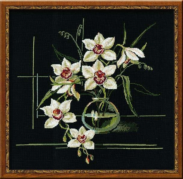 White Orchid - Cross Stitch Kit from RIOLIS Ref. no.:941