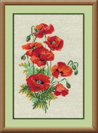 Wild Poppies - Cross Stitch Kit from RIOLIS Ref. no.:808