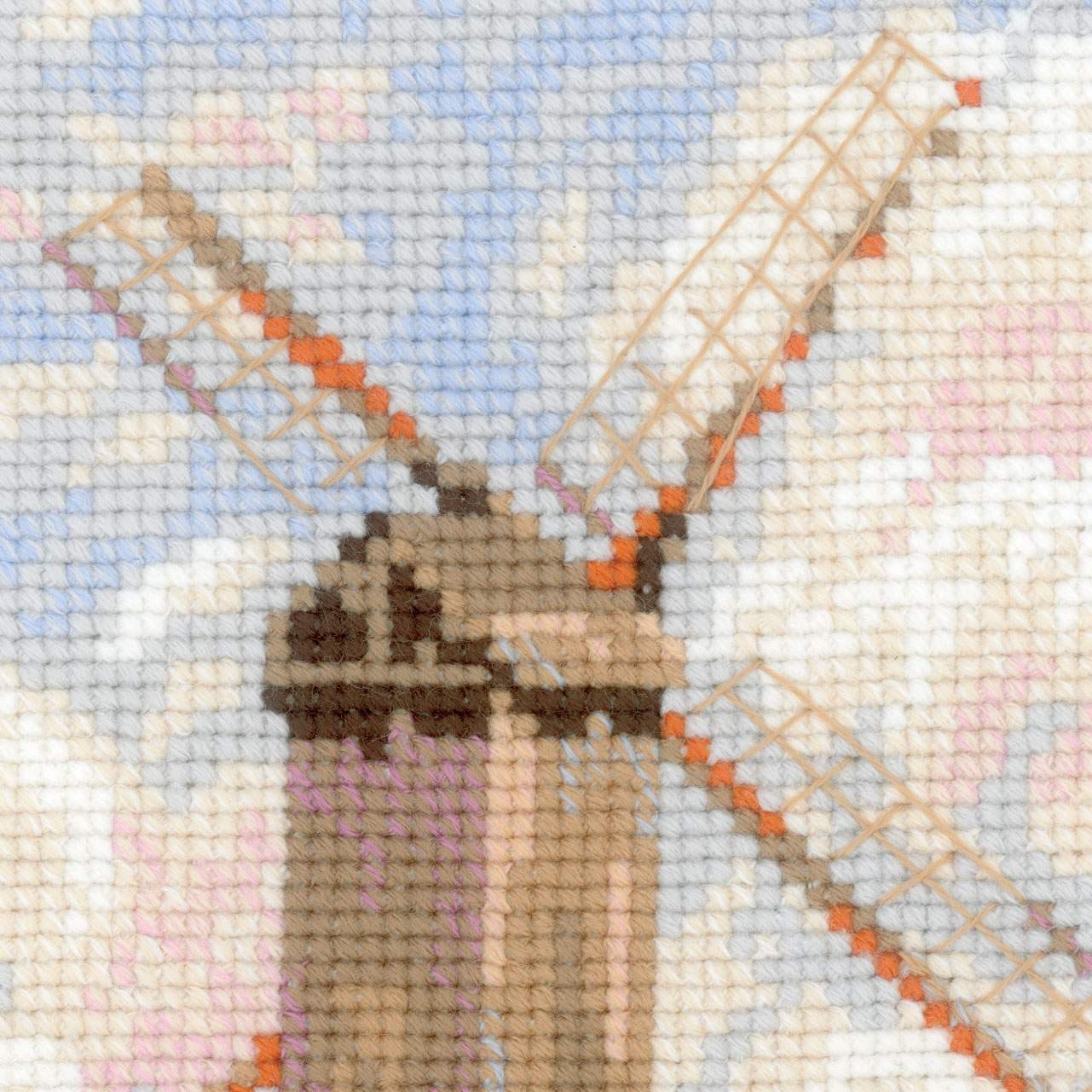 Windmill at Knokke after C. Pissarro's Painting cross stitch kit by RIOLIS Ref. no.: 1702