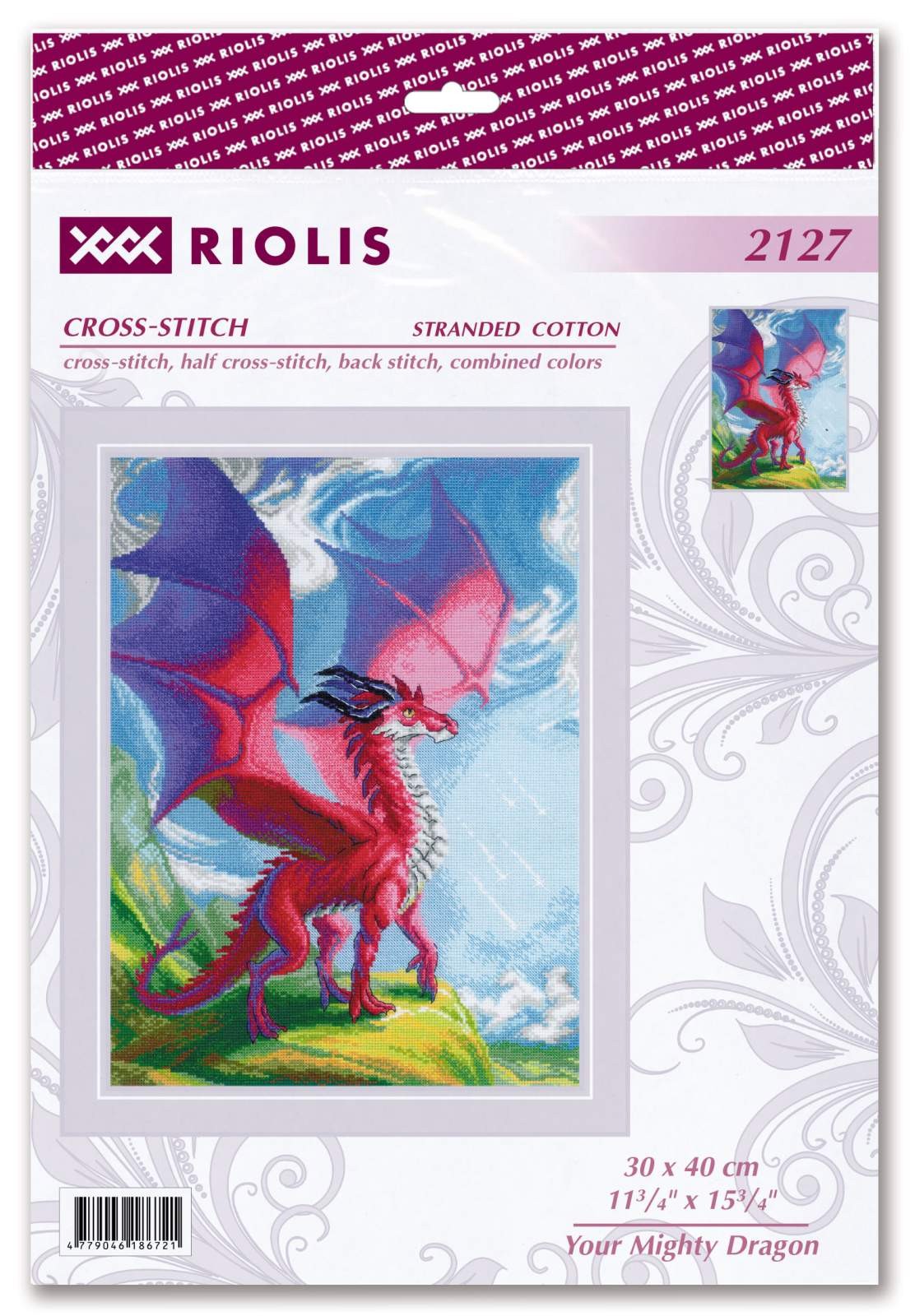 Your Mighty Dragon. Cross Stitch kit by RIOLIS Ref. no.: 2127