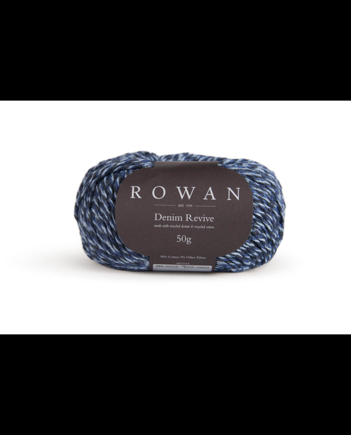 ROWAN Threads. Made with 95 % COTTON. Indigo Ref. no.: 223 Denim Revive