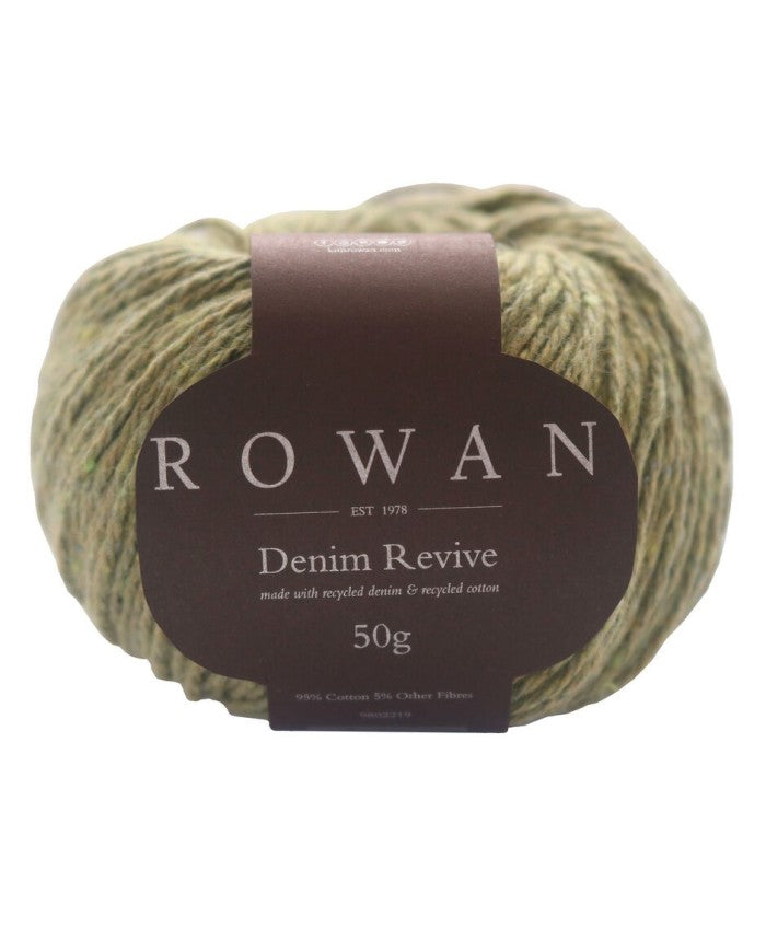ROWAN Threads. Made with 95 % COTTON. Pistachio Ref. no.: 219 Denim Revive