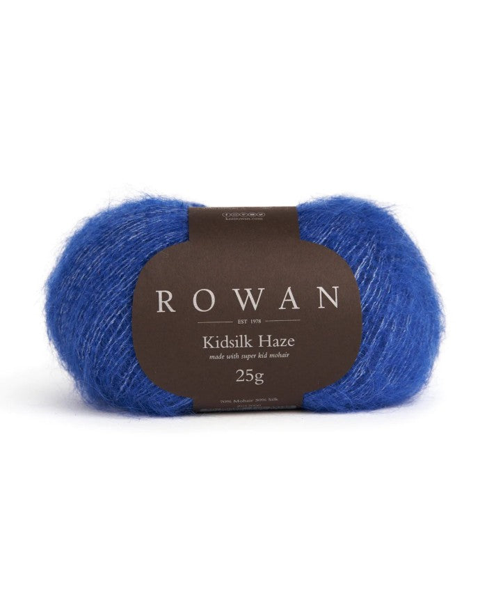 ROWAN KidSilk Haze - Mohair & Silk Yarn. Blue Poppy Ref. no.: 706 Kidsilk Haze