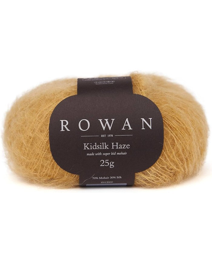 ROWAN KidSilk Haze - Mohair & Silk Yarn. Ochre Ref. no.: 695 Kidsilk Haze