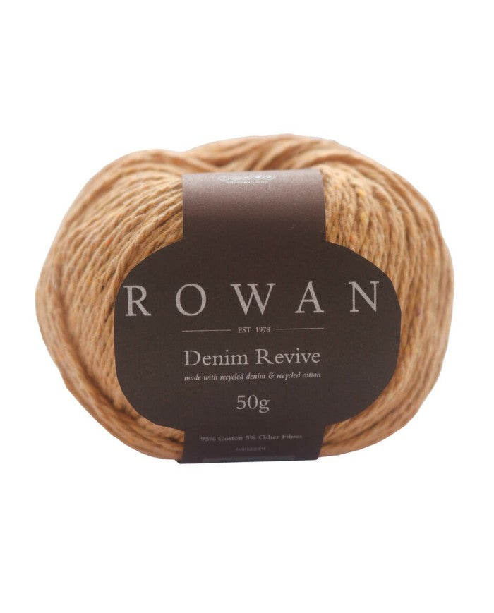 Sand 218 - ROWAN DENIM REVIVE Threads. (95% Cotton) Denim Revive