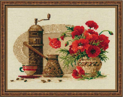 Coffee - Cross Stitch Kit from RIOLIS Ref. no.:1121