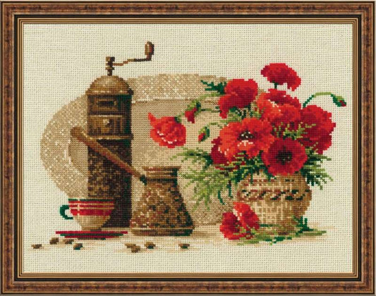 Coffee - Cross Stitch Kit from RIOLIS Ref. no.:1121