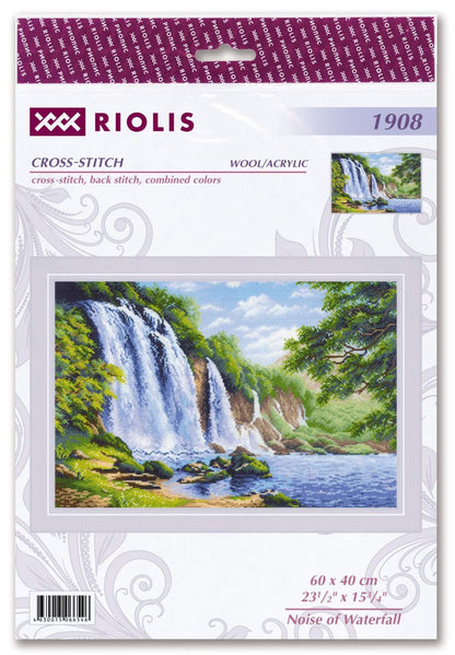 Noise of Waterfall cross stitch kit by RIOLIS Ref. no.: 1908