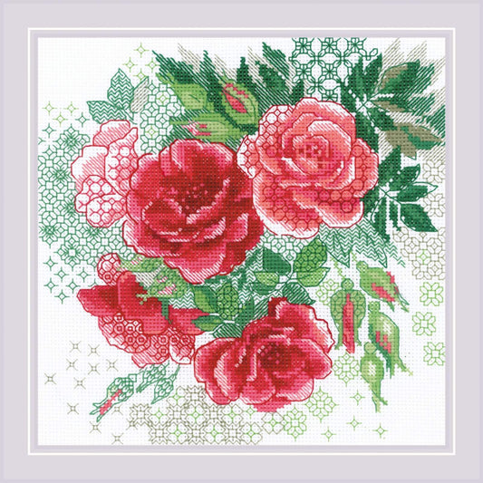 Red Rose Hip cross stitch kit by RIOLIS Ref. no.: 1916