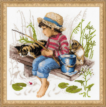 RIOLIS – Create It Yourself – Siuvinėjimo rinkinys „Pažvejokim!“ 1470 (30x30 cm)
