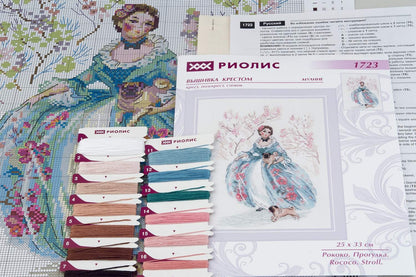 Rococo. Stroll cross stitch kit by RIOLIS Ref. no.: 1723
