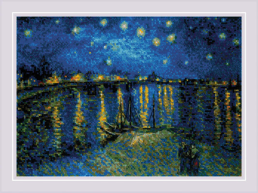 Starry Night Over the Rhone - Van Gogh cross stitch kit by RIOLIS Ref. no.: 1884